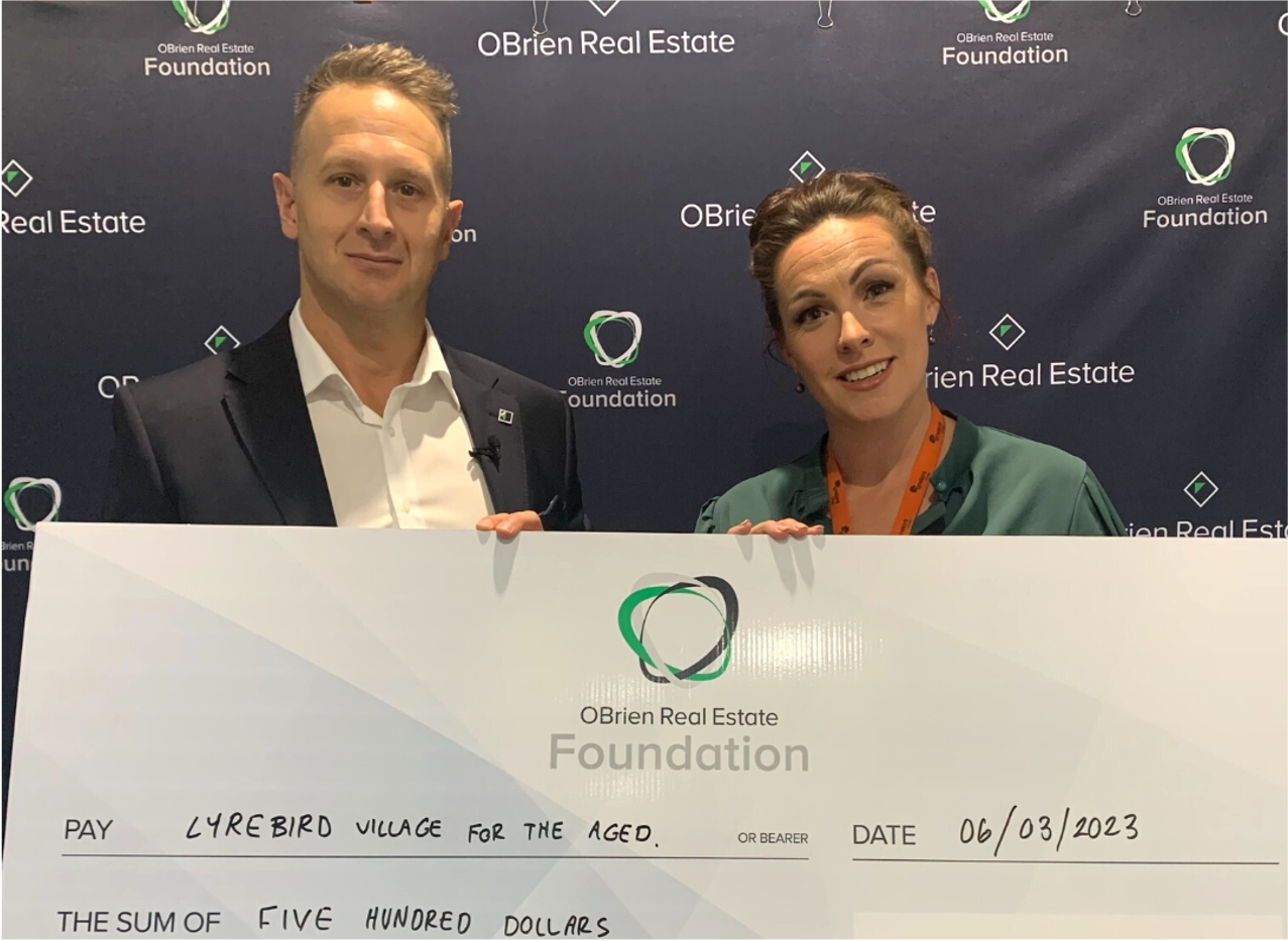 OBrien Clark donates to Lyrebird Village.