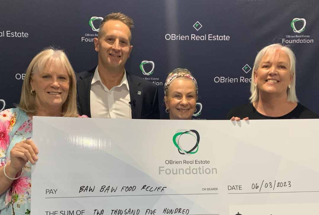 OBRE Clark donated to Baw Baw Combined Churches Food Relief Inc in November 2023